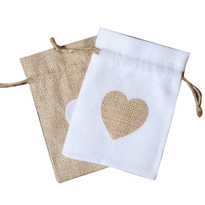 Wholesale Gift bag Cotton And Linen Bundle Pocket Love Bag  MOQ≥2 JDC-GB-QiaoC001