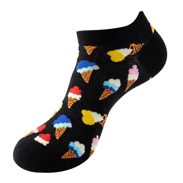 Wholesale shallow mouth cotton thin socks cotton trendy breathable MOQ≥2 JDC-SK-XinXi002