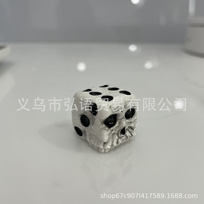 Wholesale Ornament Halloween White Skull Dice Toys MOQ≥2 JDC-OS-HongYu002