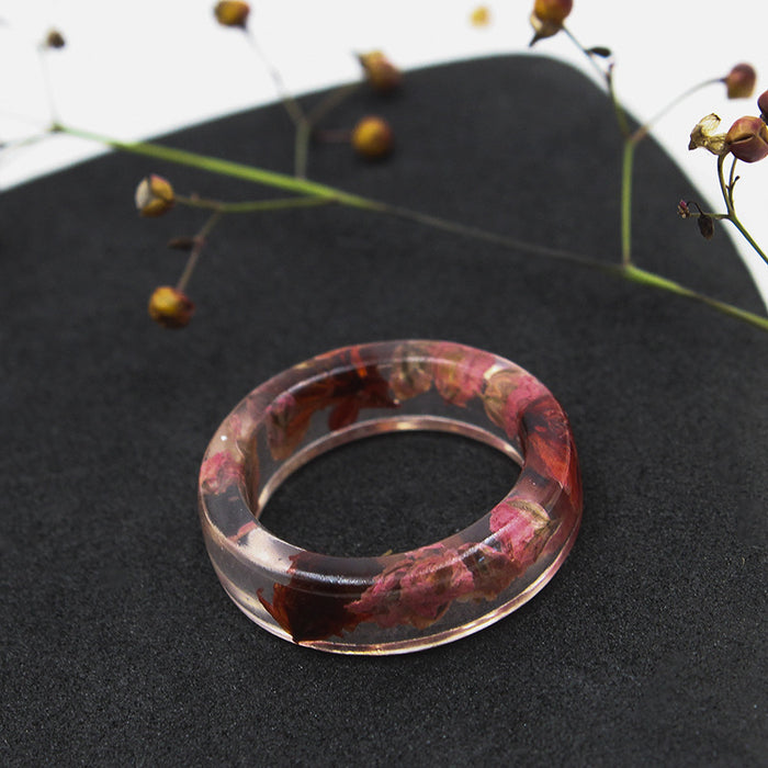 Wholesale Acrylic Resin Dried Flower Rings JDC-RS-XTS001