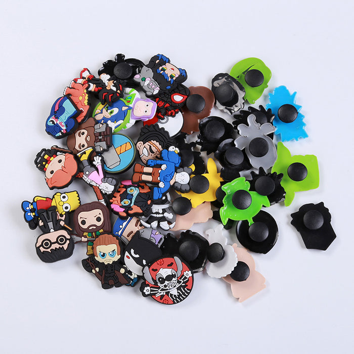 Wholesale Croc Charms Random 100pcs Cartoon Cute PVC DIY Accessories (M) JDC-CCS-YiiShang006