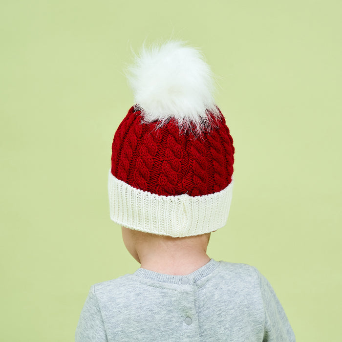 Wholesale Hat Cotton Winter Warm Christmas Solid Color Kids Twist Beanie JDC-FH-GSGM003