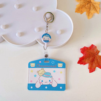 Wholesale Keychain PU Cute Cartoon Retractable Card Holder MOQ≥3 (M) JDC-KC-ONG003