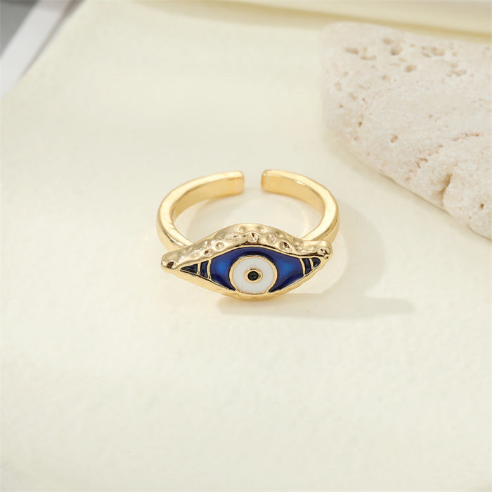 Jewelry WholesaleWholesale Devil's Eye Enamel Alloy Adjustable Ring MOQ≥3 JDC-RS-Juej007 Rings 觉际 %variant_option1% %variant_option2% %variant_option3%  Factory Price JoyasDeChina Joyas De China