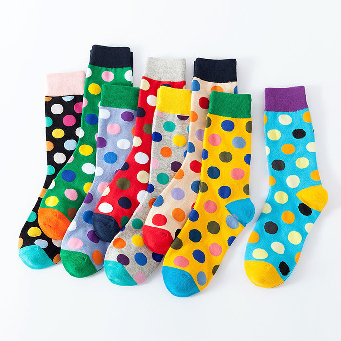 Wholesale polka dot mid tube stockings women's trendy socks MOQ≥2 JDC-SK-XinXi005