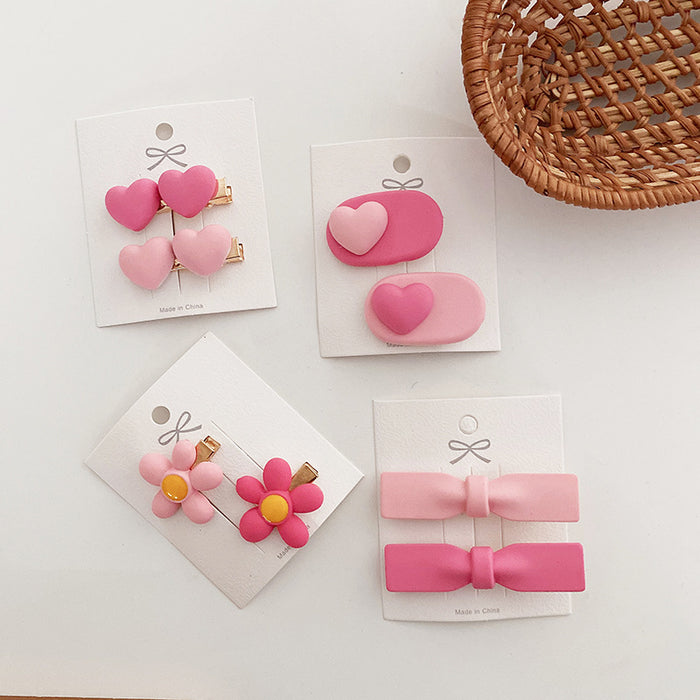 Wholesale Hair Clips Pink love bow hairpin JDC-HC-MiYu002