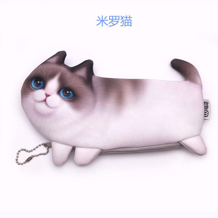 Wholesale Pen Bag Polyester Simulation Cat Pen Bag JDC-PB-AYM003