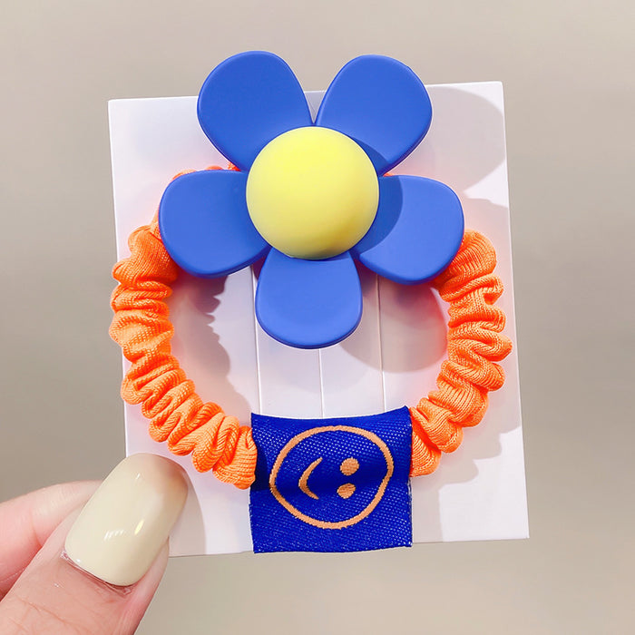 Wholesale large flower hair ring sweet and cute smiley JDC-HS-I412