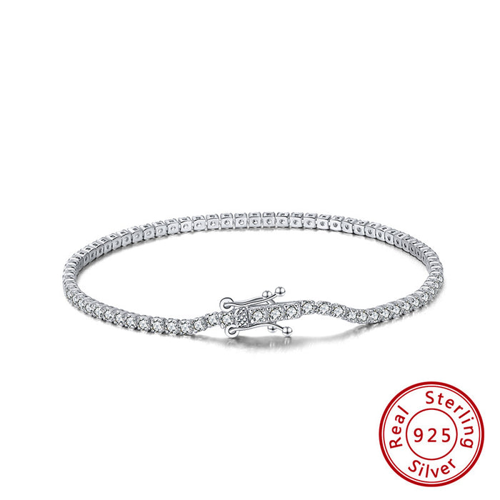 Jewelry WholesaleWholesale S925 Sterling Silver Bracelet tennis chain JDC-BT-ShangD001 Bracelet 尚达 %variant_option1% %variant_option2% %variant_option3%  Factory Price JoyasDeChina Joyas De China