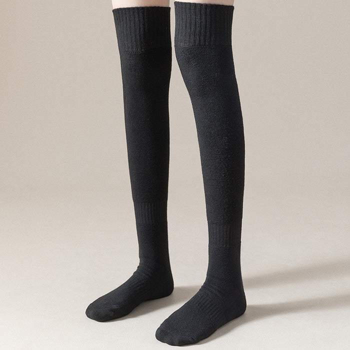 Wholesale Socks Polyester Thickened Warm Straight Over The Knee Long Socks JDC-SK-LiSheng002