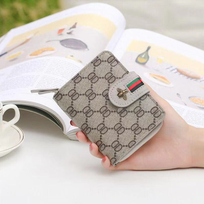 Wholesale Purse PU Short Printed Zipper Coin Purse (F) JDC-WT-Jinj003