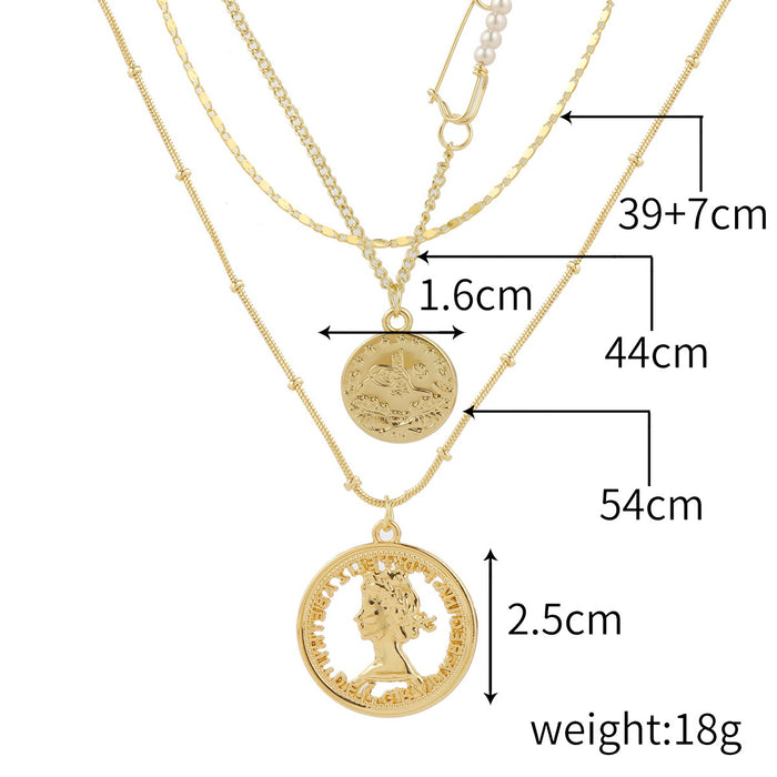 Jewelry WholesaleWholesale sweater chain love double layer necklace female choker JDC-NE-GSJY013 Necklaces 嘉溢 %variant_option1% %variant_option2% %variant_option3%  Factory Price JoyasDeChina Joyas De China