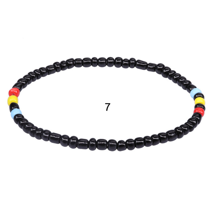 Jewelry WholesaleWholesale Glass Rice Beads Boho Colorful Beach Anklet JDC-AS-Yh009 Anklet 益烨 %variant_option1% %variant_option2% %variant_option3%  Factory Price JoyasDeChina Joyas De China