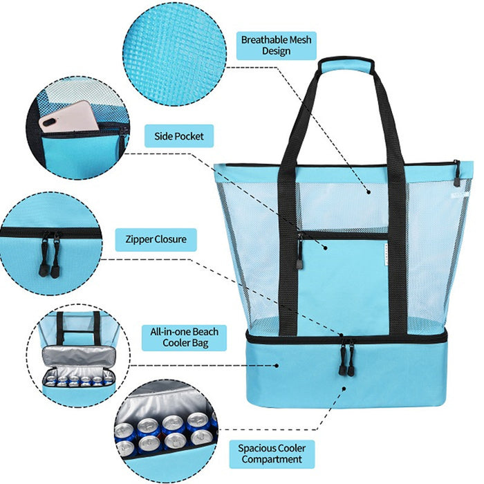 Wholesale thermal insulation and cold storage outdoor portable picnic beach bag JDC-BB-ZhongY001