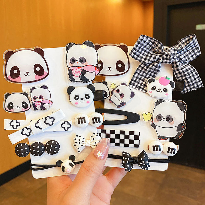 Jewelry WholesaleWholesale cartoon panda children's hair clip JDC-HC-DingS002 Hair Clips 鼎硕 %variant_option1% %variant_option2% %variant_option3%  Factory Price JoyasDeChina Joyas De China