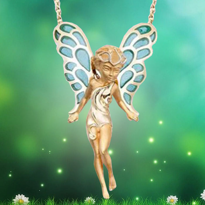 Wholesale Alloy Fashion Temperament Butterfly Fairy Necklace MOQ≥2 JDC-NE-XunO024