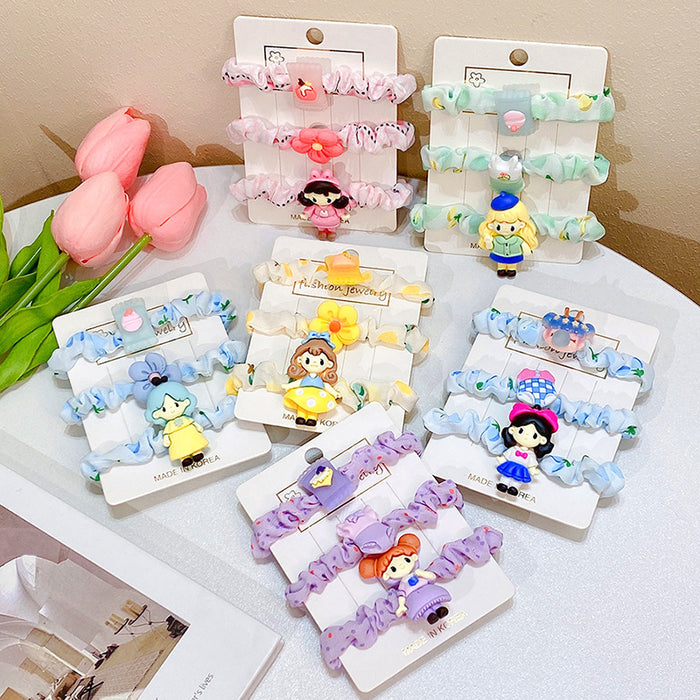 Wholesale cloth cute princess cartoon hair rope MOQ≥2 JDC-HS-RXi006