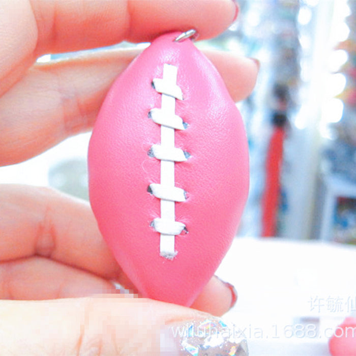 Jewelry WholesaleWholesale Mini football key chain Pu keychain MOQ≥2 JDC-KC-XXing001 Keychains 熙兴 %variant_option1% %variant_option2% %variant_option3%  Factory Price JoyasDeChina Joyas De China