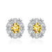 Jewelry WholesaleWholesale glitter diamond flower plated silver stud earrings JDC-ES-BZ017 Earrings 标志 %variant_option1% %variant_option2% %variant_option3%  Factory Price JoyasDeChina Joyas De China