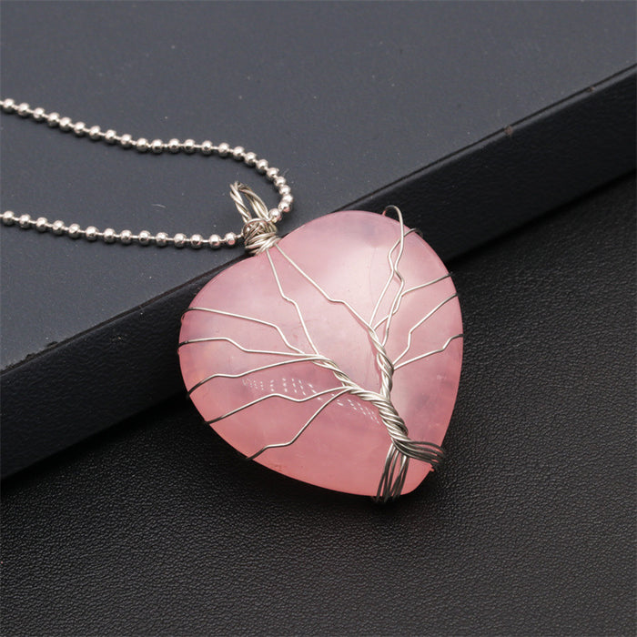 Jewelry WholesaleWholesale Pink Love Stone Necklace MOQ≥2 JDC-NE-ChanX008 Necklaces 昌鑫 %variant_option1% %variant_option2% %variant_option3%  Factory Price JoyasDeChina Joyas De China