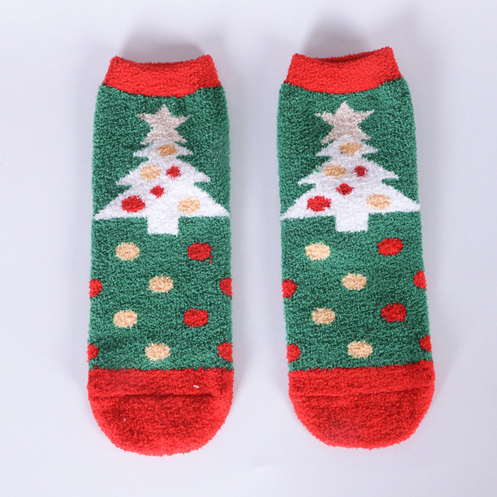 Wholesale Socks Polyester Christmas Cute Cartoon Snow MOQ≥3 JDC-SK-HBen001