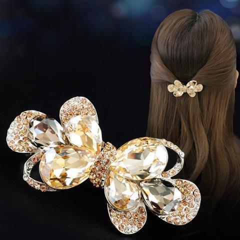 Wholesale Rhinestone Bow Hair Clip Medium Clip JDC-HC-DLA003