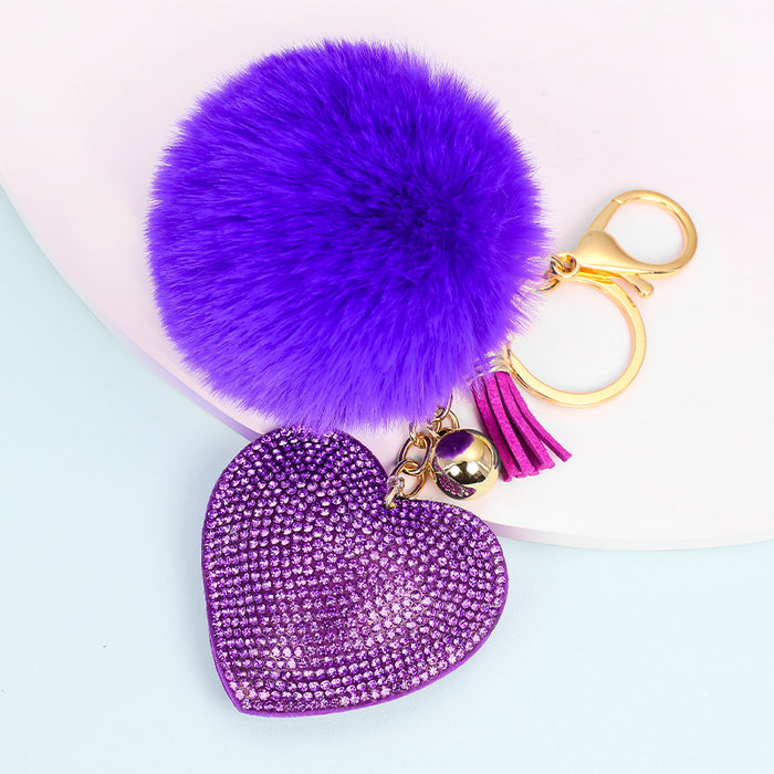 Jewelry WholesaleWholesale cashmere solid color key chain MOQ ≥ 10 JDC-KC-YZ001 Keychains 永泽 %variant_option1% %variant_option2% %variant_option3%  Factory Price JoyasDeChina Joyas De China