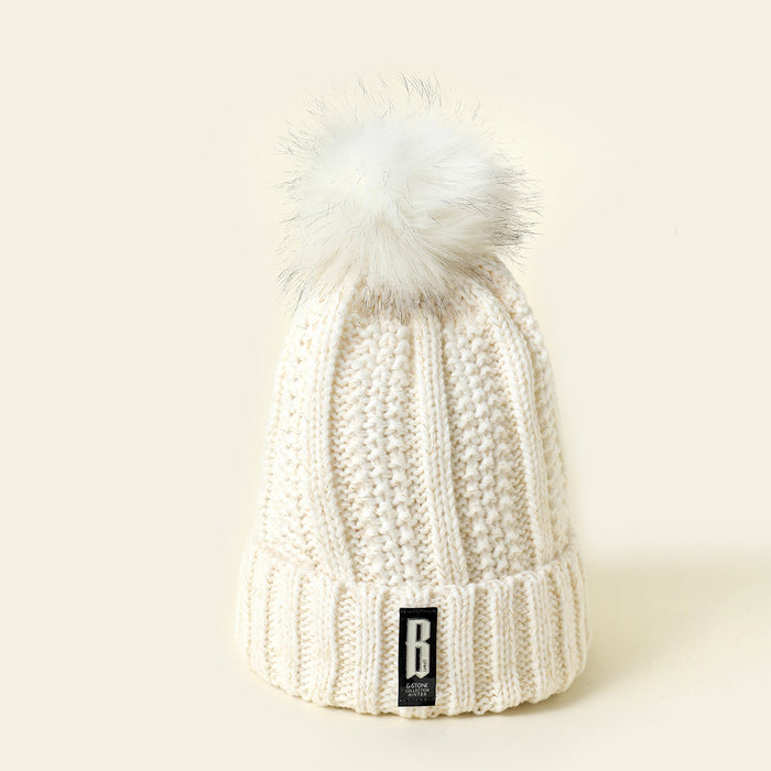 Wholesale Fashion Hat Acrylic Autumn Winter Thick Knitted Hat MOQ≥2 JDC-FH-YueH012