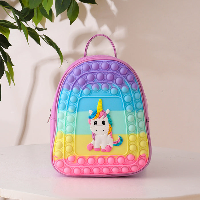 Wholesale Children Bag Silicone Last Mouse Lost Unicorn MOQ≥3 JDC-BP-Chenzi001