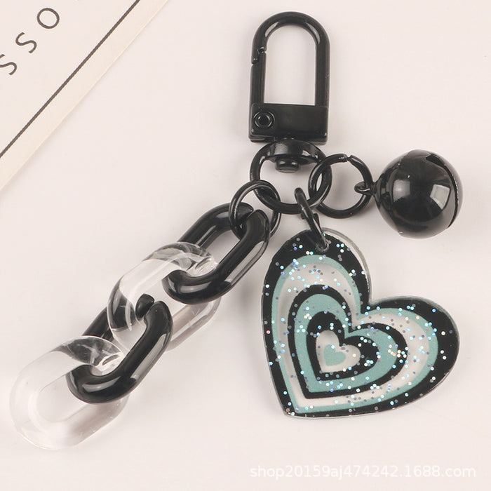 Jewelry WholesaleWholesale color acrylic love bell car keychain MOQ≥2 JDC-KC-YHan001 Keychains 伊菡 %variant_option1% %variant_option2% %variant_option3%  Factory Price JoyasDeChina Joyas De China