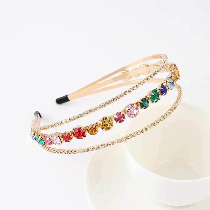 Jewelry WholesaleWholesale Metal Rhinestone Headband MOQ≥10 JDC-HD-YCh001 Headband 一诚 %variant_option1% %variant_option2% %variant_option3%  Factory Price JoyasDeChina Joyas De China