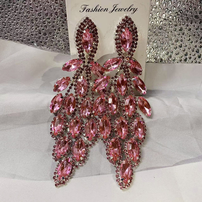 Wholesale Dinner Party Sparkling Rhinestone Earrings JDC-ES-Xins012