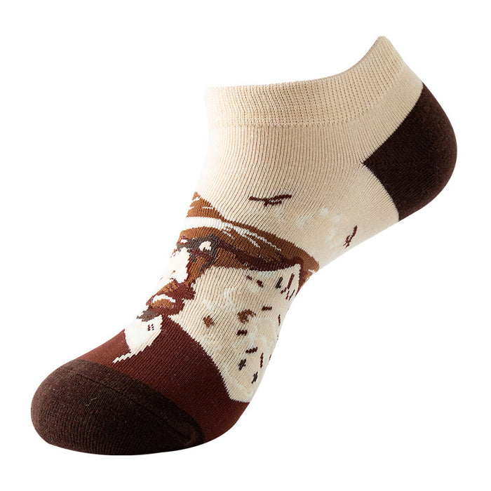 Wholesale shallow mouth cotton thin socks cotton trendy breathable MOQ≥2 JDC-SK-XinXi002