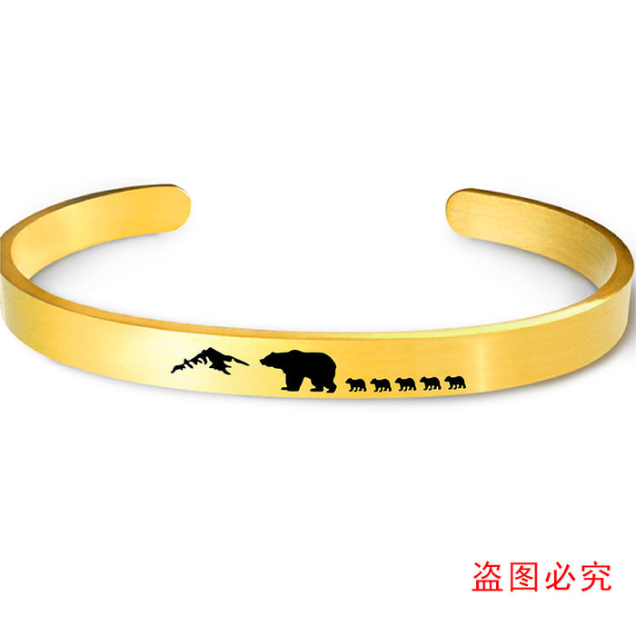 Jewelry WholesaleWholesale gold stainless steel bear father's Day gift Bracelet JDC-BT-ganggu010 Bracelet 钢古 %variant_option1% %variant_option2% %variant_option3%  Factory Price JoyasDeChina Joyas De China