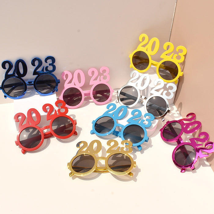 Wholesale Sunglasses PC 2023 Digital Glasses Modeling New Year's Eve Celebration Party JDC-SG-SFY004