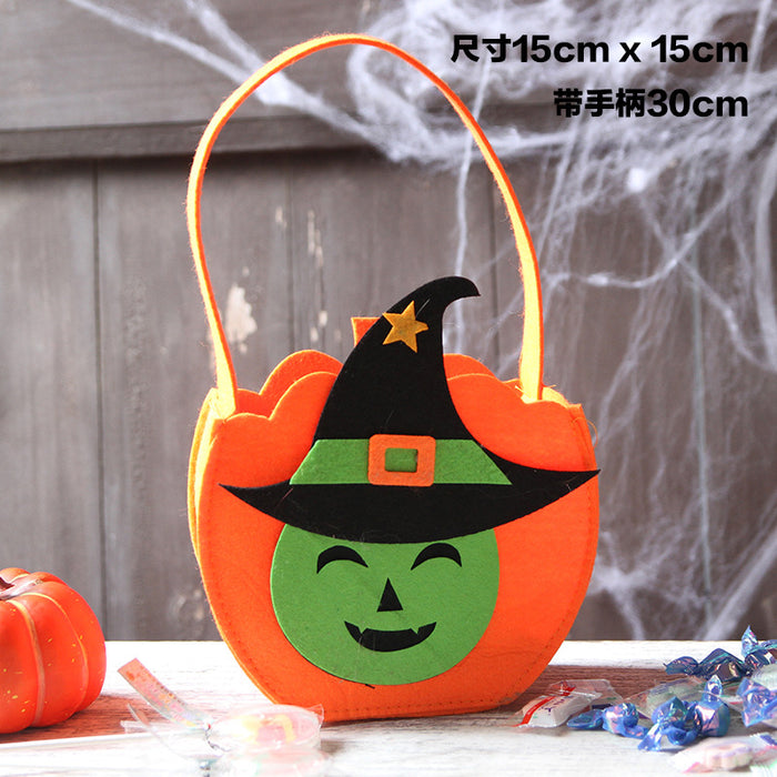 Wholesale Handbags Cloth Halloween Kids Pumpkin Tote Bag Candy Bag MOQ≥2 JDC-HB-Yimo001