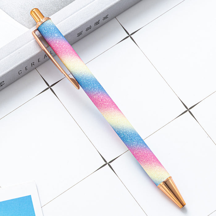 Wholesale Gold Powder Push Metal Ballpoint Pen MOQ≥2 JDC-BP-Huah050