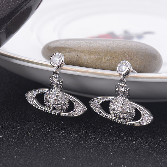 Wholesale Alloy Saturn Earrings JDC-ES-JuB001