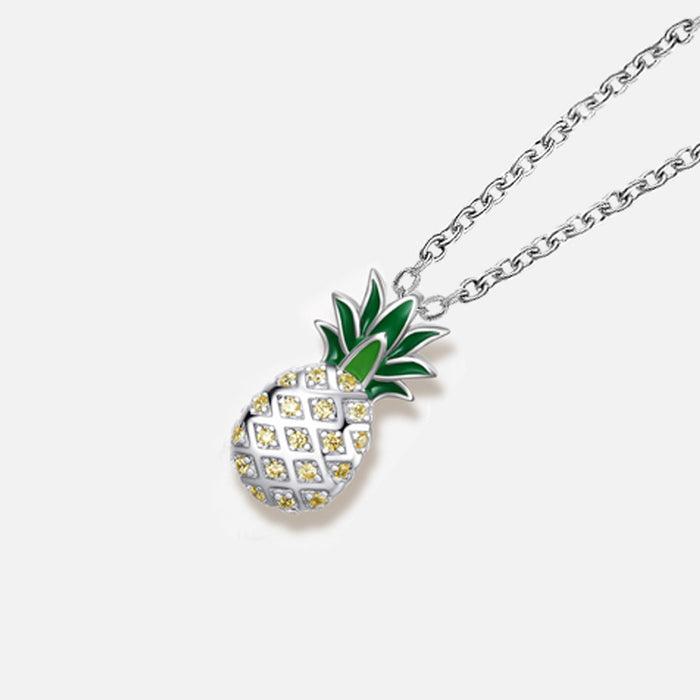 Jewelry WholesaleWholesale drip oil diamond fruit pineapple necklace JDC-NE-XunO009 necklaces 循欧 %variant_option1% %variant_option2% %variant_option3%  Factory Price JoyasDeChina Joyas De China