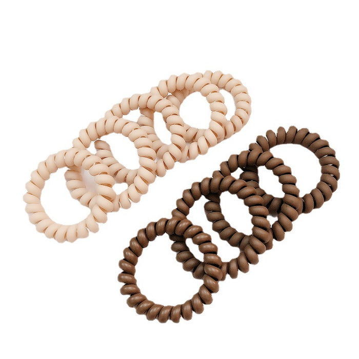 Jewelry WholesaleWholesale Telephone Cord Hair Tie Frosted Matte Hair Rope High Elasticity Bracelet JDC-BT-WeiY017 Bracelet 薇雅 %variant_option1% %variant_option2% %variant_option3%  Factory Price JoyasDeChina Joyas De China