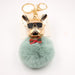 Jewelry WholesaleWholesale French Bulldog Alloy Faux Hair PVC Hairball Pom Pom  Keychain JDC-KC-Zuge017 Keychains 祖格 %variant_option1% %variant_option2% %variant_option3%  Factory Price JoyasDeChina Joyas De China