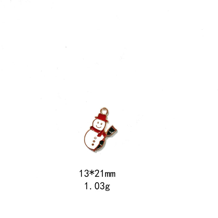 Wholesale charms Metal Drip Keychain Pendant Santa Claus Christmas MOQ≥10 JDC-CS-FuSu001