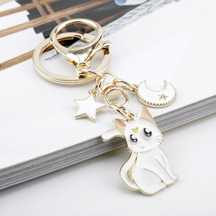 Wholesale alloy keychain cartoon cute cat JDC-KC-AngJ006