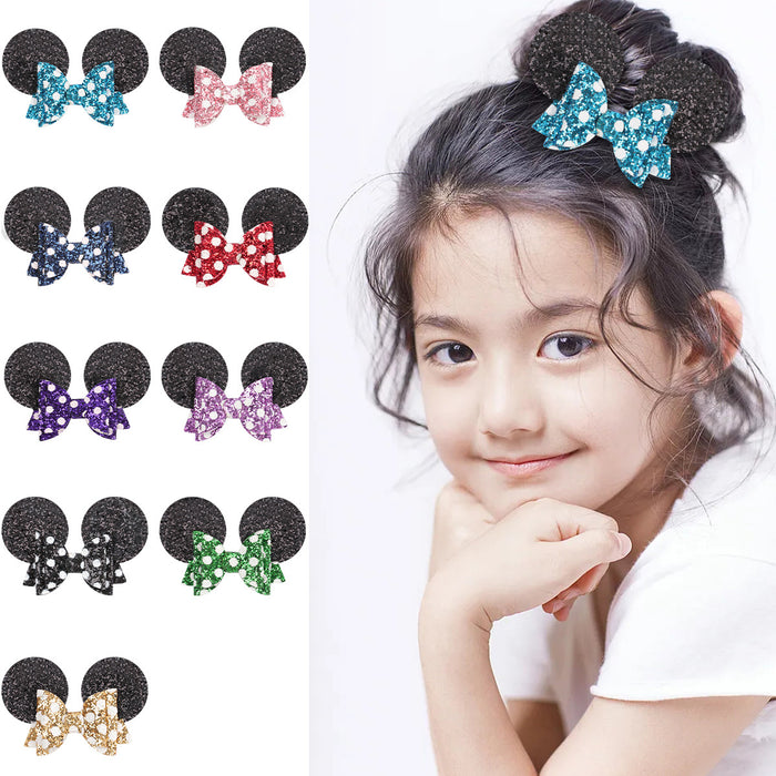 Wholesale Children's Onion Powder Bow Hair Clip（M) MOQ≥2 JDC-HC-Danzuo039