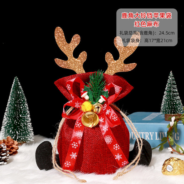 Wholesale Gift Box Christmas Apple Bag Round Bunch Mouth Gift Bag MOQ≥2 JDC-GB-QiaoC002