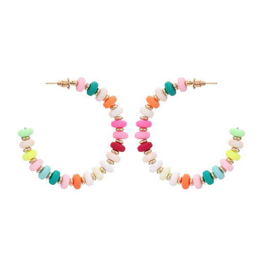 Jewelry WholesaleWholesale candy color C-shaped bohemian beaded earrings JDC-ES-MY252 Earrings 曼茵 %variant_option1% %variant_option2% %variant_option3%  Factory Price JoyasDeChina Joyas De China