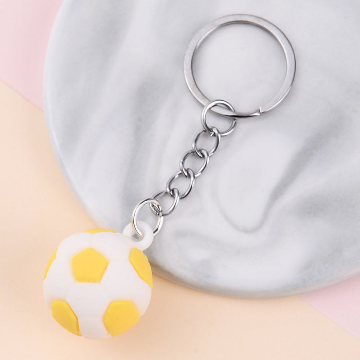 Wholesale Keychain PVC Cute Cartoon Football Basketball Pendant JDC-KC-AQing001