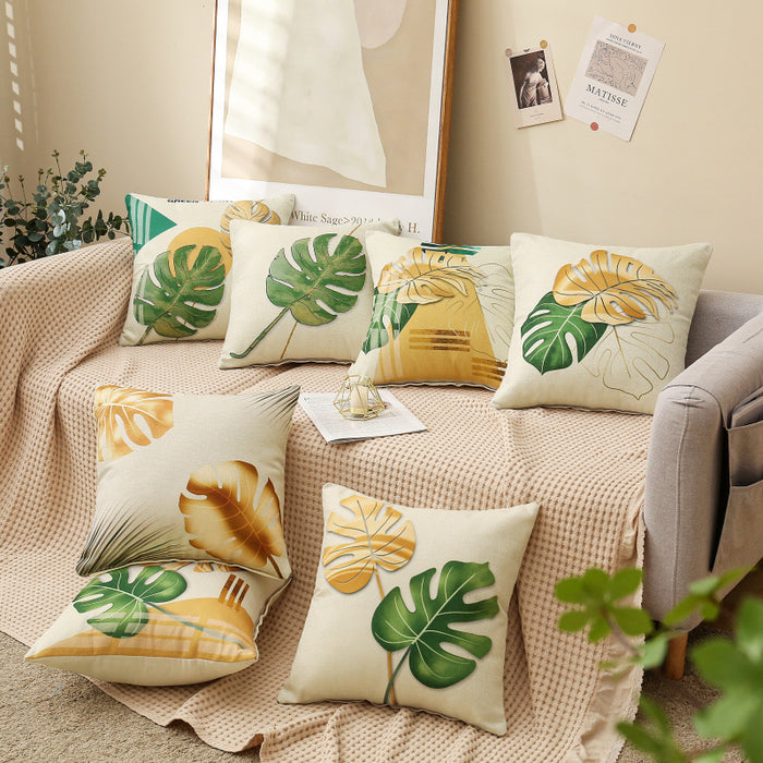 Wholesale Pillowcase Polyester Sunflower Plant Print JDC-PW-RRL006