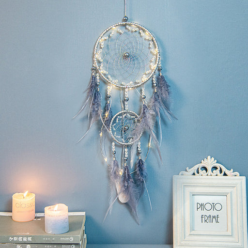 Jewelry WholesaleWholesale Grey Two Dreamcatcher Wall Decoration JDC-DC-LZ057 Dreamcatcher 联缀 %variant_option1% %variant_option2% %variant_option3%  Factory Price JoyasDeChina Joyas De China