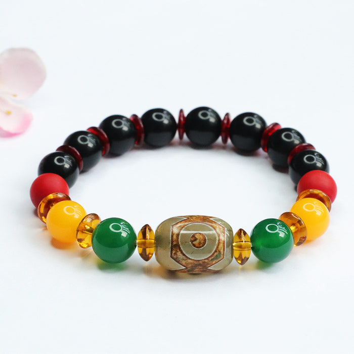 Wholesale Natural Tibetan Three Eyed Dzi Bracelet JDC-BT-JuanY004